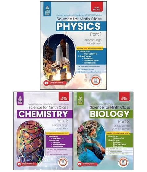 Buy Combo Pack Lakhmir Singh Class Science Biology Physics Chemistry