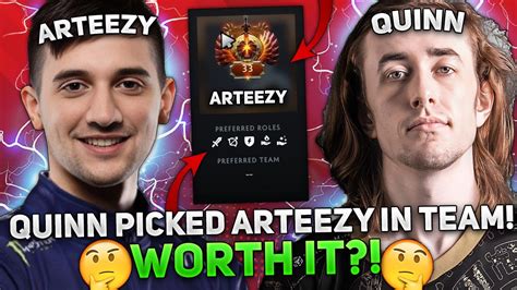 QUINN Picked ARTEEZY In TEAM WORTH IT QUINN Plays DRAGON KNIGHT