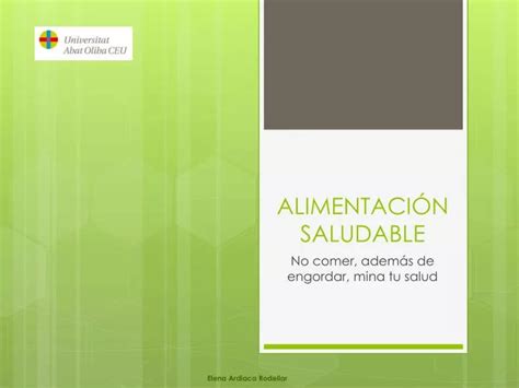 Ppt AlimentaciÓn Saludable Powerpoint Presentation Free Download