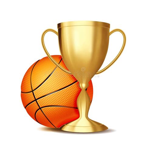 Basketball Award Vector Basketball Ball Golden Cup For Sport