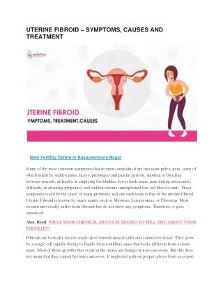 Ppt Uterine Fibroids Causes Symptoms Risk Factors And Treatment