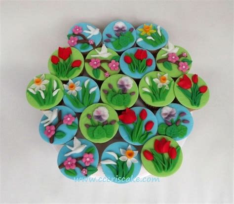 Spring Flowers Cupcakes Cakecentral