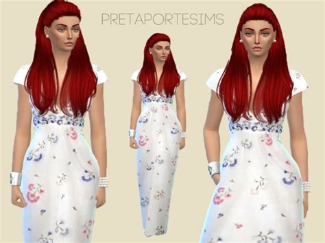 The Sims Resource White Dress Luxury Party Sp Needed