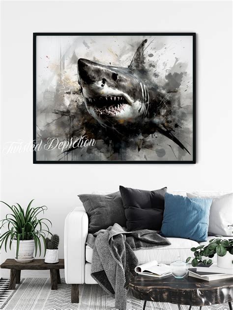 Great White Shark Painting – Twisted Depiction