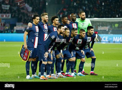 paris france  feb  psg team group   psg football