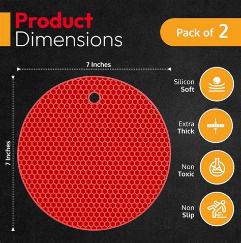 Silicone Trivet Mat Hot Pads For Kitchen Threadnanny