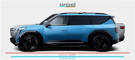 Dimensions Kia EV9 2023 Present Vs Rivian R1T 2021 Present