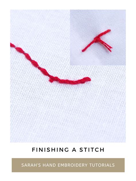 Different Ways To Finish Your Stitch Sarah S Hand Embroidery Tutorials