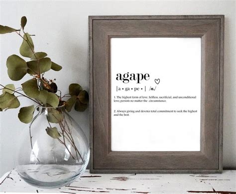 Agape Love Definition Print Love Definition Print INSTANT - Etsy