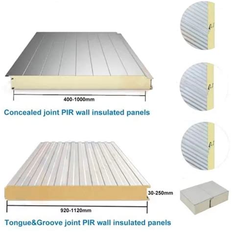 High Density Polyurethane Pir Pu Pur Sandwich Wall Roofing Panels