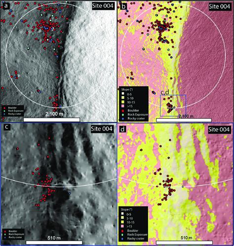 A 2 Km Exploration Zone Around Site 004 Shown On Nac Mosaic 1 M