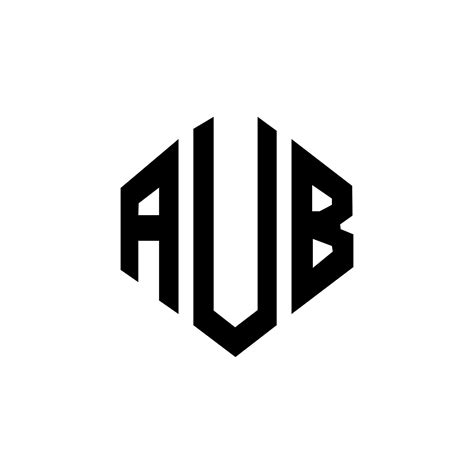 AUB letter logo design with polygon shape. AUB polygon and cube shape ...