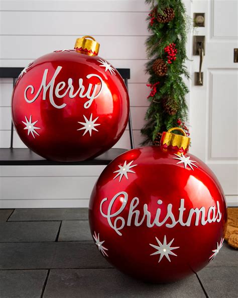 Oversized Outdoor Christmas Ornaments