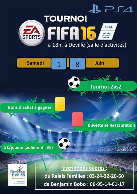 Affiche Tournoi Fifa Page Afr Deville Laifour