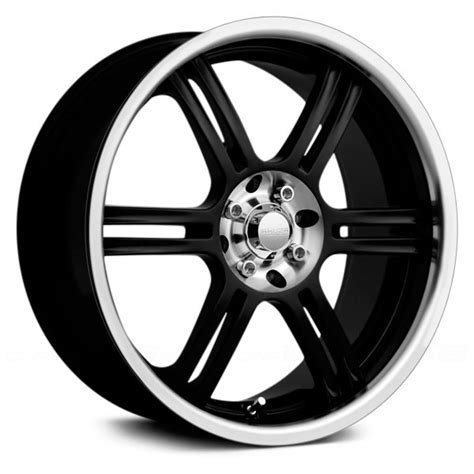 AKUZA® 424 Wheels - Gloss Black with Machined Lip Rims