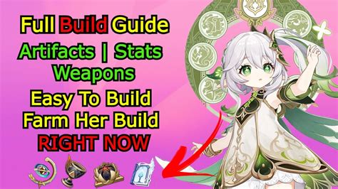 Nahida Build Guide Artifacts Stats Weapons Genshin Impact Youtube