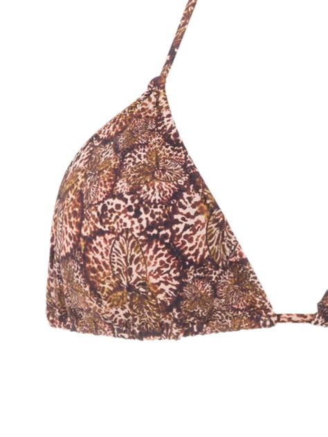 Isolda Borakay Tie Bikini Set Brown FARFETCH