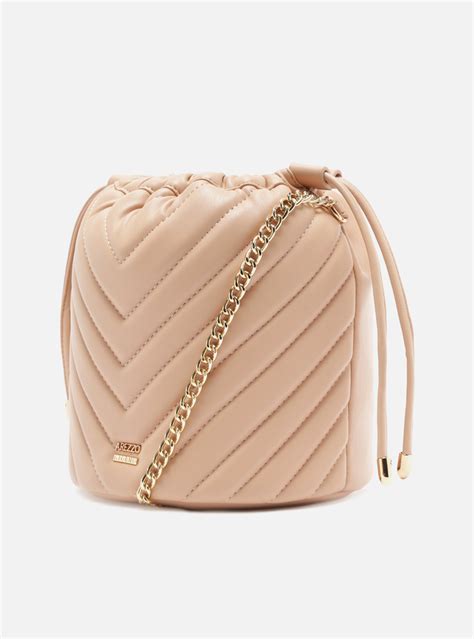 Bolsa Bucket Nude Arezzo Pequena ZZ MALL