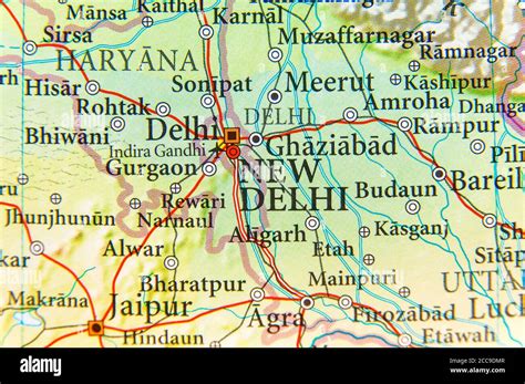 Delhi location map hi-res stock photography and images - Alamy