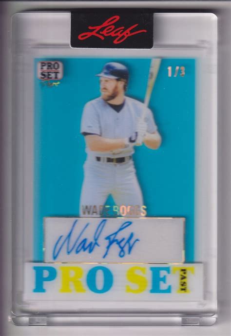 Mavin WADE BOGGS 2023 LEAF PRO SET PURE AUTOGRAPH AUTO CARD D 1 3