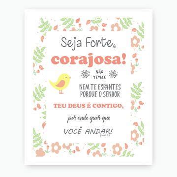 Quadro Seja Forte E Corajosa X No Elo Decorando Tudo Quadros