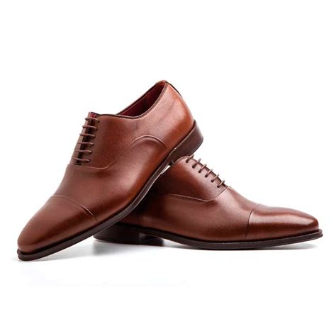 Brown Oxford shoes cap toe for men Miller Brown. Perfect Ceremony shoes