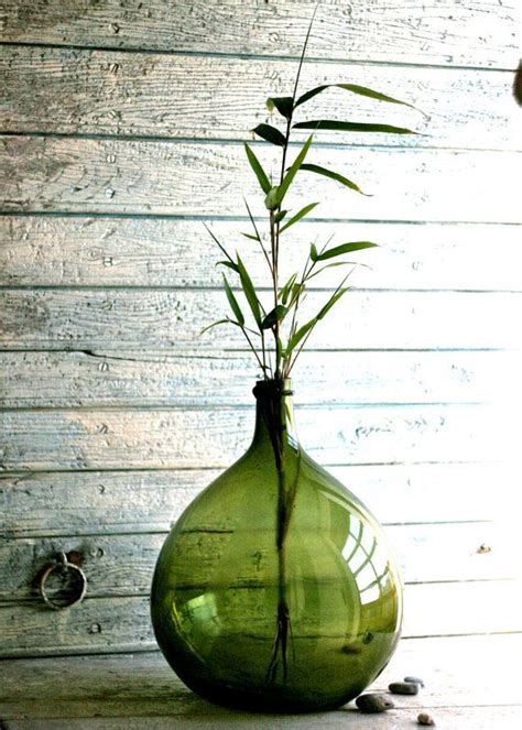 Glass Jar Demijohn Carboy Blown Glass Flower Pot By Lattepolon