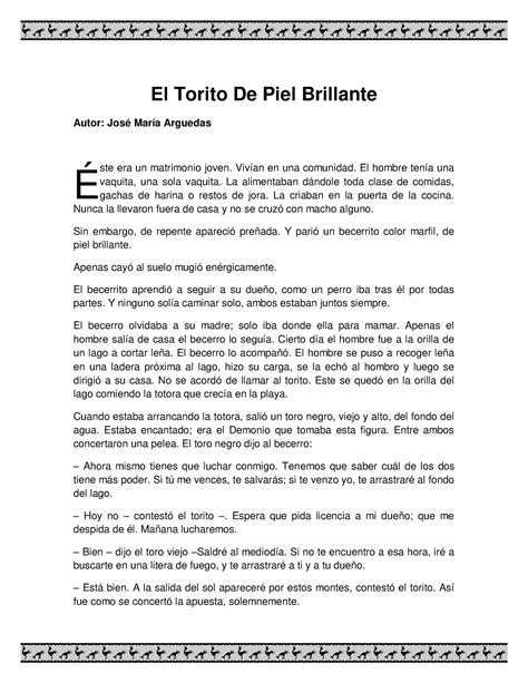 El torito de piel brillante El Torito De Piel Brillante Autor José