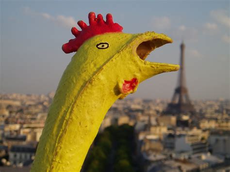 Travelling Rubber Chicken: Birds Eye View of the Eiffel Tower