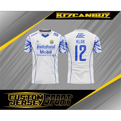 Jual JERSEY PERSIB AWAY 2021 CUSTOM NAMA DAN NO Shopee Indonesia