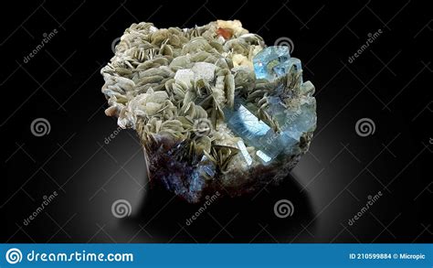 Very Aesthetic Aquamarine With Mica Muscovite Specimen From Nagar