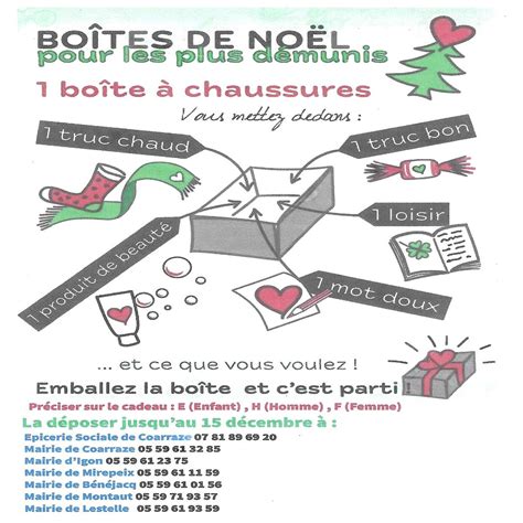 Collecte des boîtes de Noël pour les plus démunis Commune d Igon