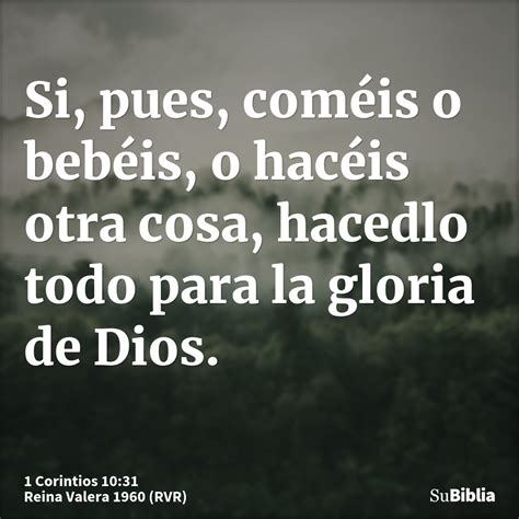 1 Corintios 10 31 Biblia