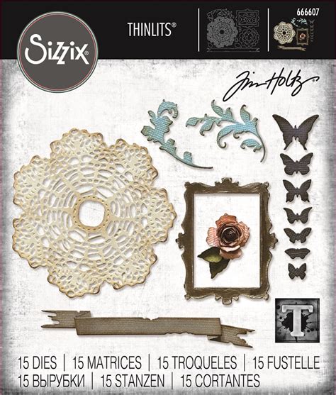 Sizzix Thinlits Die Set By Tim Holtz Vault Boutique