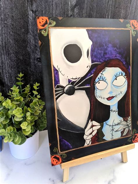 Jack Skellington And Sally Portrait Nightmare Before Etsy