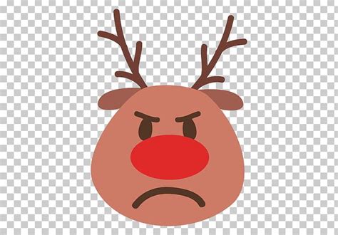 Rudolph Reindeer Santa Claus Christmas PNG Clipart Anger Antler