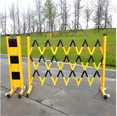 2 Pieces Folding Barrier Post Mobile Pedestrian Safety Barrier Traffic