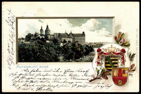 Pr Ge Wappen Litho Altenburg Th Ringen Schloss Akpool De