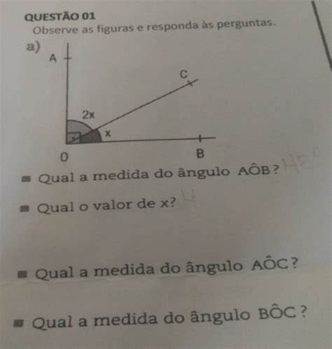 Solved QUESTãO 01 Observe as figuras e responda às perguntas a Qual