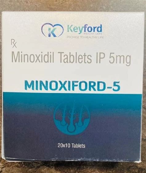 Minoxiford 5 Minoxidil 5 Mg Tablet For Hair Growth Grade Medicine