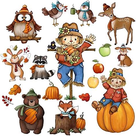 Amazon Whaline Pcs Fall Thanksgiving Scarecrow Bulletin Board