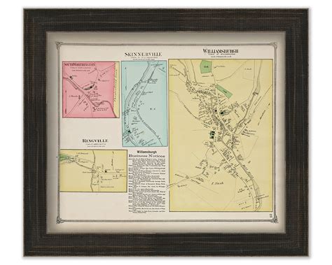 Village of WILLIAMSBURG Massachusetts 1873 Map - Etsy