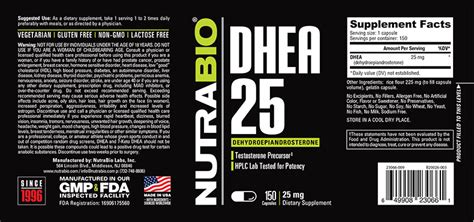 Dhea 25mg 120 Caps Exile Performance Nutrition