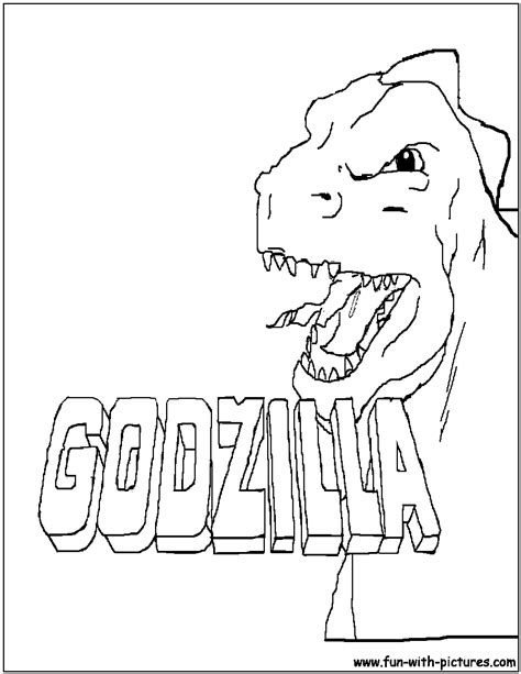 Gambar mewarnai godzilla - Gambar mewarnai