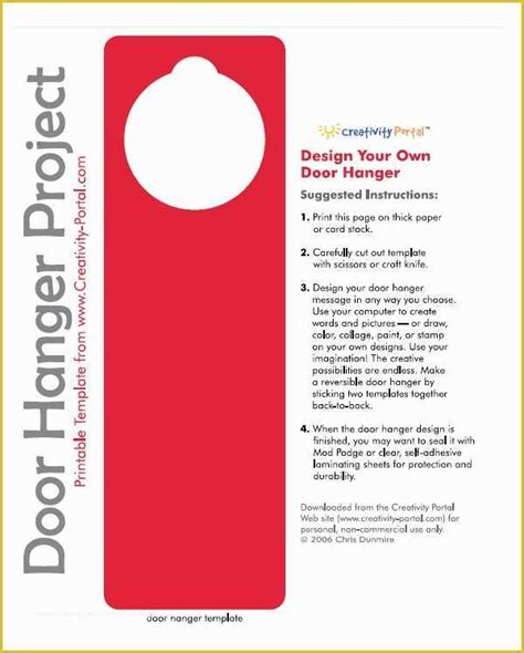 Free Door Hanger Template Of Door Hangers Heritagechristiancollege