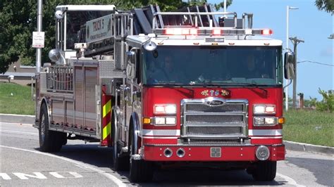 Baltimore City Fire Department Truck Responding Youtube