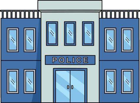 Police Station Cartoon Colored Clipart 37208249 Vector Art at Vecteezy