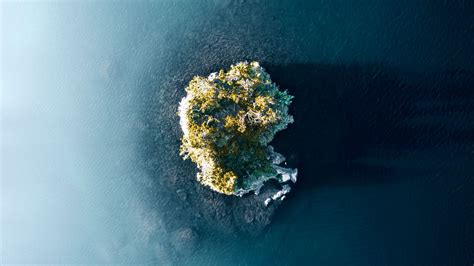 Wallpaper Island Aerial View Rocks Sea Hd Picture Image