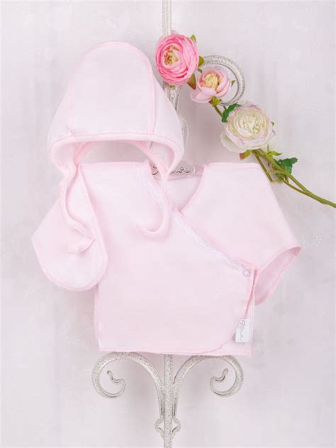 Хлопковая распашонка с кружевом и шапочка для девочек купить в интернет ...