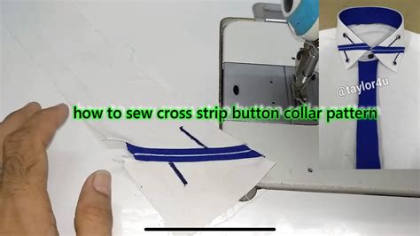 How To Sew Cross Strip Button Collar Pattern Shirt Collar Mein